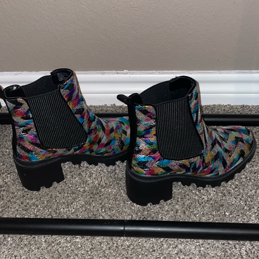Betsey Johnson Rowann Sequined Metallic boots